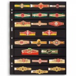 LEUCHTTURM - Fogli neri GRANDE 8 S a 8 tasche da 216x33 mm per lato - 5 pz.