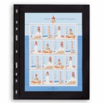 LEUCHTTURM - Fogli neri OPTIMA 1 S a 1 tasca da 180x245 mm per lato - 10 pz.