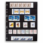 LEUCHTTURM - Fogli neri OPTIMA 6 S a 6 tasche da 180x35 mm per lato - 10 pz.