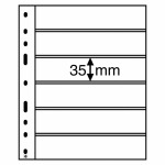 LEUCHTTURM - Fogli neri OPTIMA 6 S a 6 tasche da 180x35 mm per lato - 10 pz.