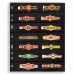 LEUCHTTURM - Fogli neri OPTIMA 7 S a 7 tasche da 180x30 mm per lato - 10 pz.