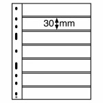 LEUCHTTURM - Fogli neri OPTIMA 7 S a 7 tasche da 180x30 mm per lato - 10 pz.