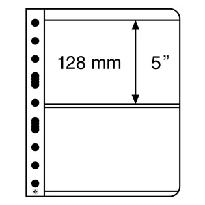LEUCHTTURM - Fogli neri VARIO 2 S a 2 tasche da 195x128 mm per lato - 5 pz.