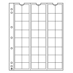 LEUCHTTURM - Fogli trasparenti NUMIS 17 a 48 tasche da 17 mm - 5 pz.