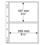LEUCHTTURM - Fogli trasparenti NUMIS 2 C a 2 tasche da 165x107 mm - 10 pz.
