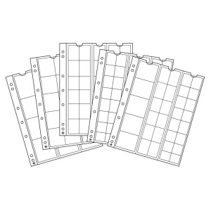 LEUCHTTURM - Fogli trasparenti NUMIS SORT con fogli assortiti - 5pz.