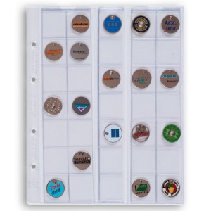 LEUCHTTURM - Fogli trasparenti OPTIMA 27 a 35 tasche da 27 mm - 5 pz.