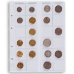 LEUCHTTURM - Fogli trasparenti OPTIMA 34 a 24 caselle da 34 mm - 5 pz.