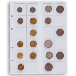 LEUCHTTURM - Fogli trasparenti OPTIMA 34 a 24 caselle da 34 mm - 5 pz.