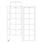 LEUCHTTURM - Fogli trasparenti OPTIMA 34 a 24 caselle da 34 mm - 5 pz.