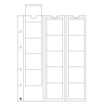 LEUCHTTURM - Fogli trasparenti OPTIMA 42 a 15 caselle da 42 mm - 5 pz.