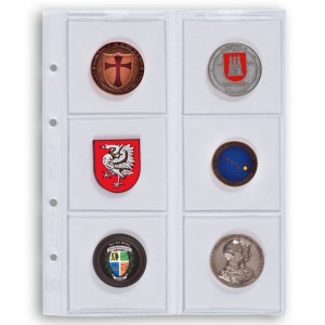 LEUCHTTURM - Fogli trasparenti OPTIMA 65 6 caselle da 65 mm - 5 pz.
