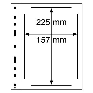LEUCHTTURM - Fogli trasparenti OPTIMA ETB a 1 tasca da 157x225 mm per lato - 10 pz.