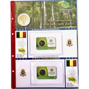 ABAFIL - Foglio 2 € COMMEMORATIVO Belgio 2020 Anno della salute delle piante in 2 coin card