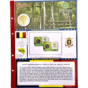 ABAFIL - Foglio 2 € COMMEMORATIVO Belgio 2020 Anno della salute delle piante in singola coin card