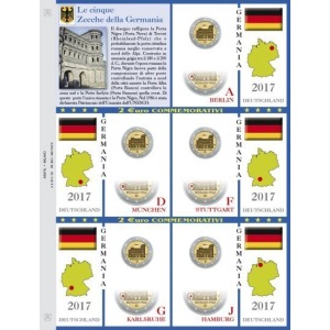 ABAFIL - Foglio 2 € commemorativi 5 ZECCHE DELLA GERMANIA 2017