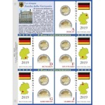 ABAFIL - Fogli 2 € commemorativi 5 ZECCHE DELLA GERMANIA 2019
