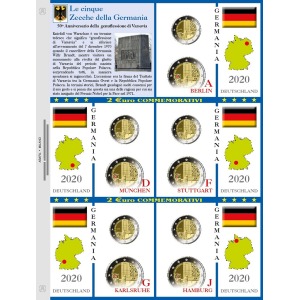 ABAFIL - Foglio 2 € commemorativi 5 ZECCHE DELLA GERMANIA 2020 Genuflessione