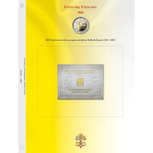 ABAFIL - Foglio ALBUM 2 € VATICANO in folder 2020 Raffaello Sanzio