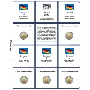 MASTER PHIL - Inserto 2 € commemorativi Germania 5 Zecche Genuflessione 2020