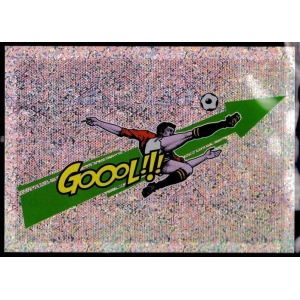P11 - Calciatore in rovesciata e scritta Goool!!! - Effetto Glitter