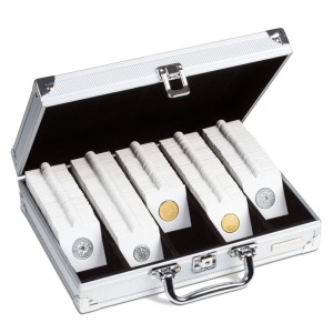 LEUCHTTURM - Valigetta in allumimio per 650 Oblò o 150 Quadrum da 50 mm, vuota