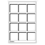 LEUCHTTURM - Vassoi TAB in floccato blu a 12 caselle quadrate da 67 mm - 2 pz.