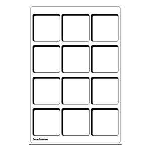 LEUCHTTURM - Vassoi TAB in floccato blu a 12 caselle quadrate da 67 mm - 2 pz.