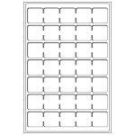 LEUCHTTURM - Vassoi TAB in floccato blu a 35 caselle quadrate da 38 mm con tacca - 2 pz.