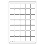 LEUCHTTURM - Vassoi TAB in floccato blu a 35 caselle quadrate da 39 mm - 2 pz.