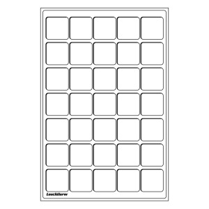 LEUCHTTURM - Vassoi TAB in floccato blu a 35 caselle quadrate da 39 mm - 2 pz.