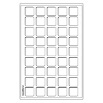 LEUCHTTURM - Vassoi TAB in floccato blu a 45 caselle quadrate da 31 mm - 2 pz.