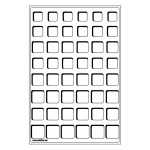 LEUCHTTURM - Vassoi TAB in floccato blu a 48 caselle per 6 serie Euro - 2 pz.