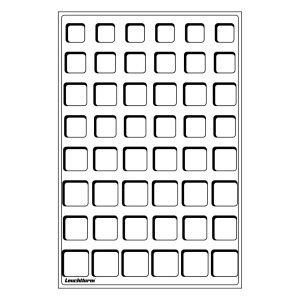 LEUCHTTURM - Vassoi TAB in floccato blu a 48 caselle per 6 serie Euro - 2 pz.