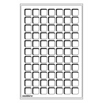 LEUCHTTURM - Vassoi TAB in floccato blu a 77 caselle quadrate da 22 mm - 2 pz.