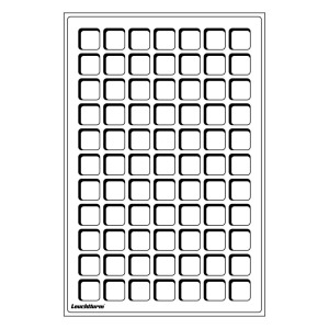 LEUCHTTURM - Vassoi TAB in floccato blu a 77 caselle quadrate da 22 mm - 2 pz.