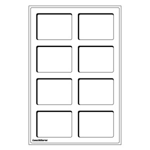 LEUCHTTURM - Vassoi TAB in floccato blu a 8 caselle da rettangoalari 64x86 mm - 2 pz.
