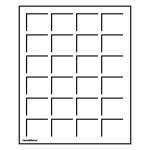 LEUCHTTURM - Vassoi TABLÒ S in floccato blu a 24 caselle quadrate da 33 mm - 2 pz.