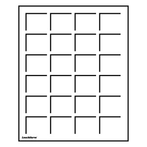 LEUCHTTURM - Vassoi TABLÒ S in floccato blu a 24 caselle quadrate da 33 mm - 2 pz.
