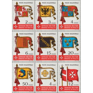S.M.O.M. - 1967 - Antiche Bandiere dell'Ordine - 9 v.