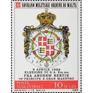 S.M.O.M. - 1988 - Elezione di S.A. Em.ma Frà Andrew Bertiè a Principe e Gran Maestro - 1 v.