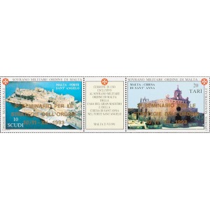 S.M.O.M. - 1993 - Forte Sant'Angelo soprast. in oro 2° Seminario... - 2 v. in coppia con appendice