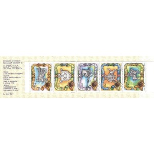 ITALIA - 1993 - VARIETÀ I Tasso e le comunicazioni postali GDT invece di CDT - 5 v. in libretto