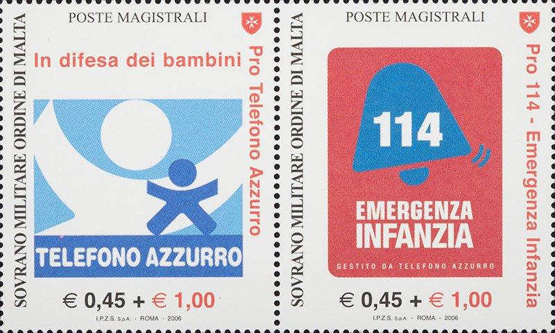 2006 Pro Telefono Azzurro e pro 114 2 v. in coppia S.M.O.M. SMOM S.M.O.M. - 2006 - Pro Telefono Azzurro e pro 114 - 2 v. in coppia