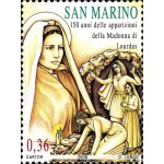 SAN MARINO - 2008 - 150° delle apparizioni della Madonna di Lourdes - 3 MF da 12 v.
