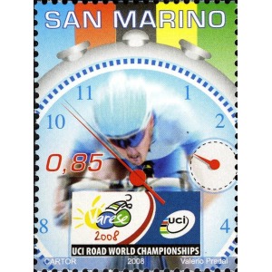 SAN MARINO - 2008 - Campionati mondiali di ciclismo su strada, Varese - 2 MF da 12 v. con illustrazione