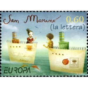 SAN MARINO - 2008 - Europa: La lettera - 2 MF da 12 v.