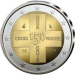 BELGIO - 2014 - VARIETÀ 2 € 150° della Croce Rossa in Belgio (iscrizione italiana) - FDC in coin card