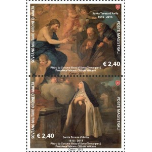 S.M.O.M. - 2015 - 500° della nascita di Santa Teresa d'Avila - 1 MF da 6 coppie