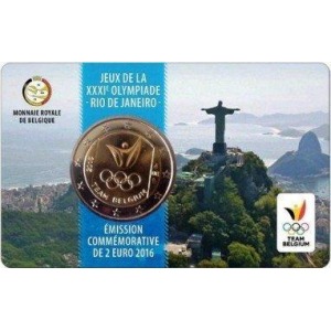 BELGIO - 2016 - 2 € Olimpiadi di Rio 2016 - FDC in coin card casuale